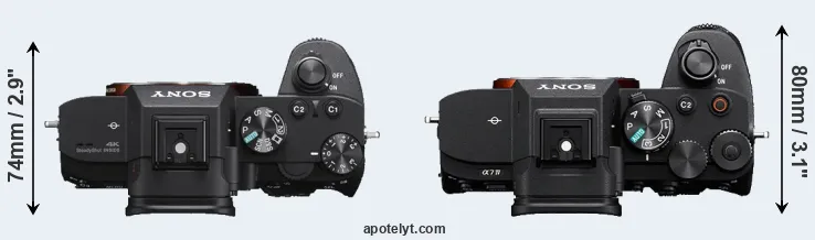 Compare A7 III versus A7 IV top