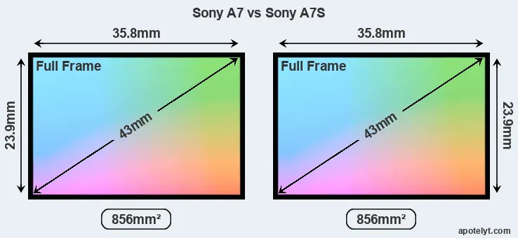 Sony A7 and Sony A7S sensor measures