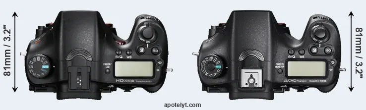 Compare A77 versus A77 II top