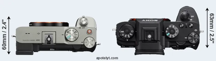 Compare A7C versus A9 top