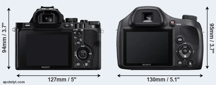 Comparison A7R or H400 rear