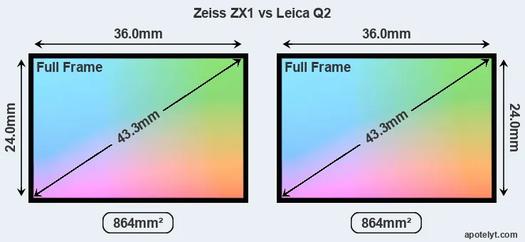 Zeiss ZX1 and Leica Q2 sensor measures
